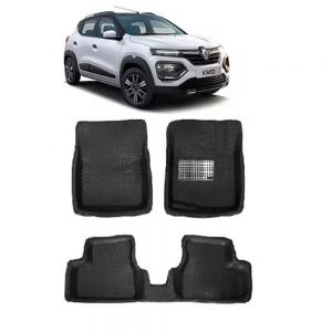 4.5D Car Floor Foot Tray Mats for Kwid  - Black